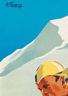 affisch poster vinter Skidåkning duver åre SJ