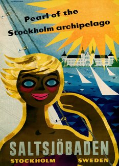 Saltsjöbaden poster affisch av Christina Hagberg