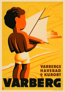 Varberg affisch retro poster